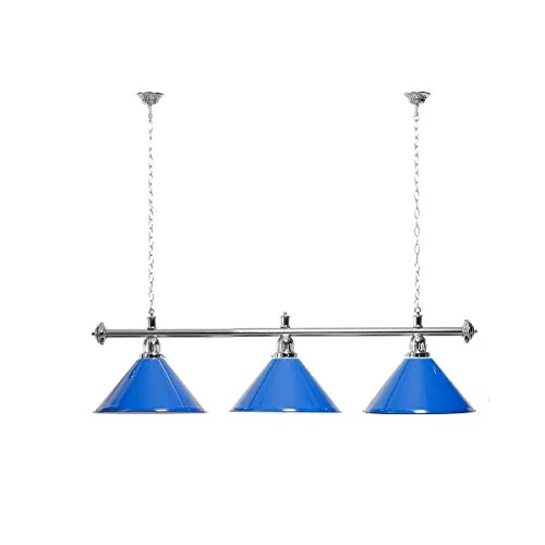 Billiard-Royal Billardlampe mit 3 Schirmen in Blau von Billiard Royal