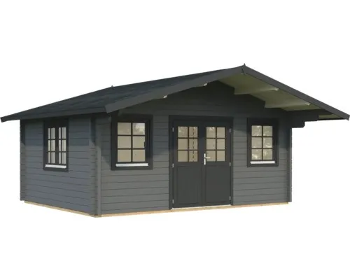 Gartenhaus Palmako Helena 18,6 m² - Dunkelgrau-Anthrazit - Hochwertiges Gartenhaus mit 18,6 m², stabiler Holzbauweise und stilvollem Satteldach. Ideal für die Nutzung als Lager- oder Freizeitraum.