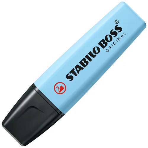 Textmarker - STABILO BOSS ORIGINAL Pastel  - Einzelstift - himmlisches Blau ...
