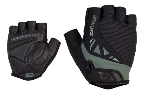Ziener Fahrrad Handschuhe Claass-Z (Ausziehhilfe) schwarz/dunkelgrün, Größe: 8,5