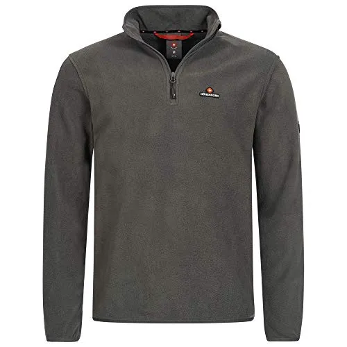 Höhenhorn Skyja Herren Fleece Pullover Grau 5XL - Sweatshirts für Herren mit hochschließendem Reißverschluss für optimalen Windschutz und Wärmeisolierung, ideal für Outdoor-Aktivitäten.