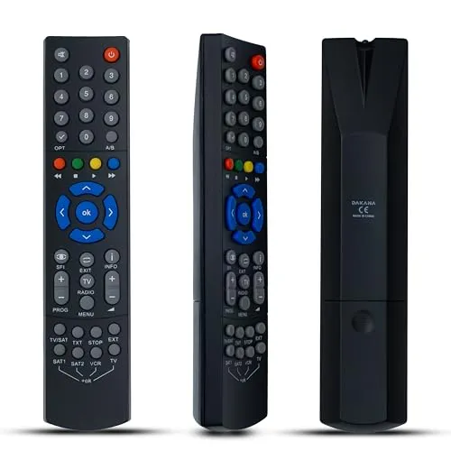 Dakana Fernbedienung für Technisat TS103 Receiver Fernseher TV - Schwarz - vorkonfiguriert und sofort einsatzbereit (Schwarz)