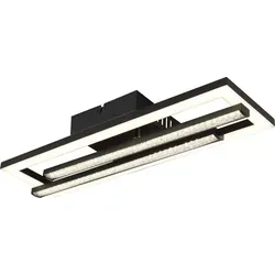 HIGHWAY Deckenlampe LED Designleuchte mit Kristallen - Moderne Deckenleuchte in schwarz matt mit drehbaren Stäben und Kunststoffkristallen. Ideal für futuristische Räume, bietet sie warmes, helles Licht mit 4000K und 2860lm für eine einladende Atmosphäre.