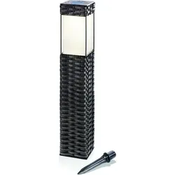 Esotec Solar Standleuchte Rattan Geflecht LED Akku