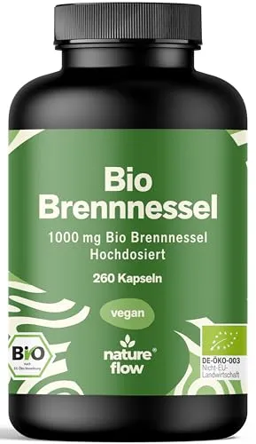 Hochdosierte Brennnesselkapseln 1000 mg – 260 vegane Kapseln