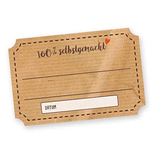 itenga Sticker Aufkleber 10 x Marmeladenetikett 