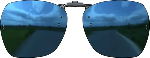 Brillen Aufsatz Clip On Un-Polarisiert 30629 Blau Verspiegelt