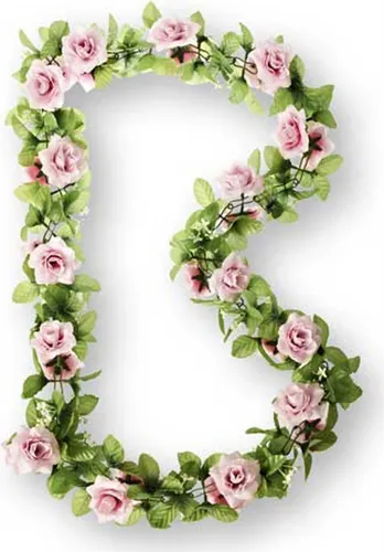 Basil Roses Flower Garland pink von Basil