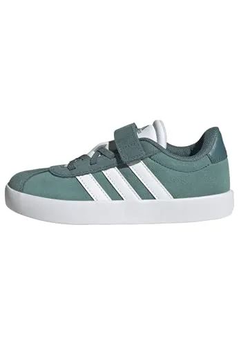 adidas Unisex Kinder VL Court 3.0 Hook and Loop Shoes in grün von adidas