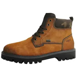 Winterstiefelette RIEKER Herren Gr. 45, braun - Wanderschuhe mit RiekerTEX-Membrane, atmungsaktiv und wasserabweisend, ideal für kalte Tage und Outdoor-Aktivitäten. Sportliches Design mit Innenreißverschluss für einfachen Einstieg.