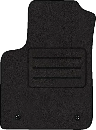 Fußmatten Velours Autoteppich passend für FIAT 500 Cabrio Fahrer schwarz