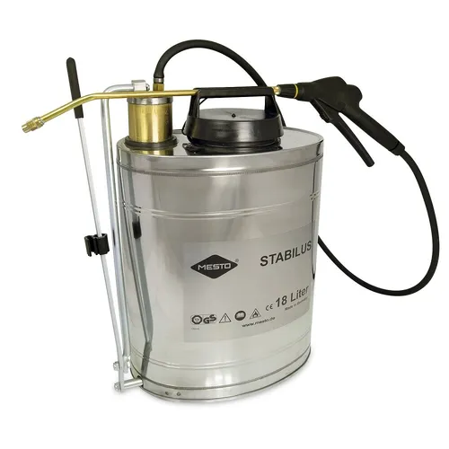 Mesto Drucksprüher Stabilus 18 Liter - Rückenspritzgerät mit 3 bar Druck - Bewässerungssysteme - Robustes Rückenspritzgerät mit leistungsstarker Messingpumpe für effektiven Pflanzenschutz und einfache Handhabung.