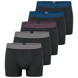 Schiesser Unterwäsche Boxershorts 95/5 - 5 Stück Herren, Größe: 6 - Laufunterwäsche aus 95% Bio-Baumwolle für höchsten Tragekomfort, elastisch und formstabil. Praktisches 5er-Pack in modischen Farben mit bequemem Webgummibund.