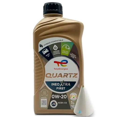L Total Quartz Ineo Xtra First 0W-20 | Kompatibel mit Opel/Vauxhall OV 040 1547 - A20 | PSA B71 2010 | 1 Liter | Motoröl | Motorenöl | mit Trichter | weitere Empfehlungen siehe Artikelbeschreibung 1