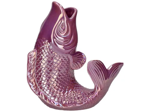 Giftcompany Dekovase Vase Fisch Mamsell Koi Rainbow Violet (25cm) - Dekovasen, farbenfrohe und kreative Vase in Fischform, ideal für eine fröhliche Wohnraumgestaltung.