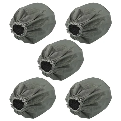 vhbw 5x Textilfilter kompatibel mit Bosch UniversalVac 15 Industriestaubsauger, Nass-/Trockensauger - Stoffbeutel, Abwaschbar Grau