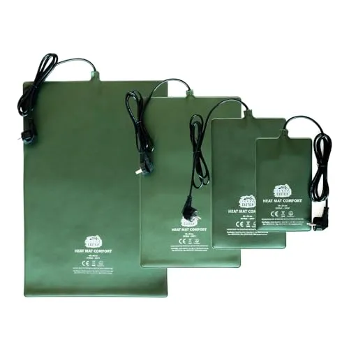 Terrarium Heizmatte Comfort 10 Watt, 15x25 cm - in 10W, 20W, 30W & 40W erhältlich - Wärmematte für Reptilien z.B. Schildkröten Schlangen Eidechsen - spritzwassergeschützt (Comfort Heizmatte, 10 Watt)
