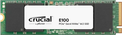 Crucial E100 1 TB SSD - M.2 PCIe 4.0 - Internes 1 TB NVMe SSD im M.2 2280 Format, bietet blitzschnelle Datenübertragungen und verbesserte Systemleistung für Gaming und kreative Anwendungen.