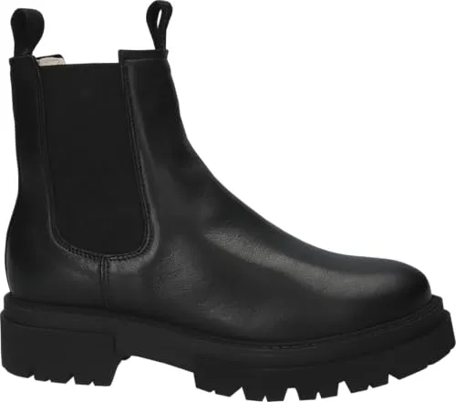 Blackstone Chelsea Boots Damen SMILLA MID - Schwarz - Wanderschuhe aus echtem Premium-Leder, atmungsaktiv und langlebig. Ideal für Alltag und besondere Anlässe mit flexiblem Tragekomfort dank ergonomischer Innensohle.