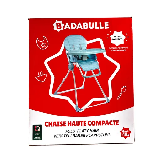 Badabulle Baby Kleinkind Klapp-Hochstuhl ultrakompakt blau Babystuhl Baby - Neu