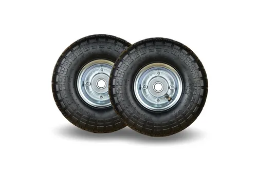 FROSAL Luftrad Stahlfelge Silber - Luftbereifung für Bollerwagen & Sackkarre, belastbar bis 136 kg, mit schraubbarer Stahlfelge und einfachem Aufpumpen dank Autoventil.