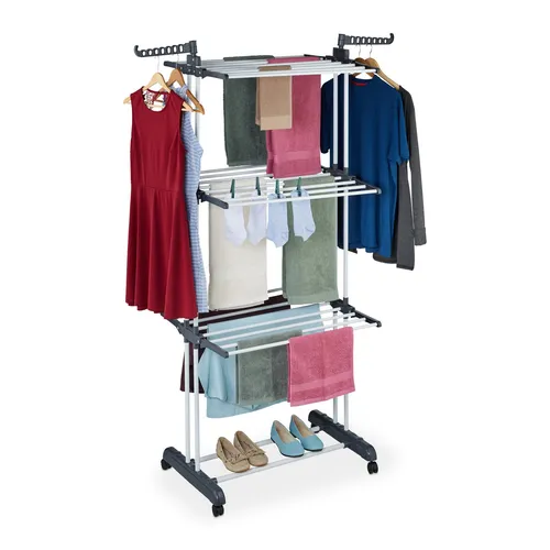 Produktbild relaxdays Turm-Wäscheständer rollbar