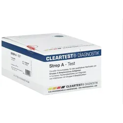 CLEARTEST Streptokokken-Schnelltest Strep A - 25-tlg. Spar-Set - Medizinischer Bedarf für schnelle Infektionsprävention, ermöglicht einen raschen Nachweis von Streptokokken-Infektionen im Rachen.