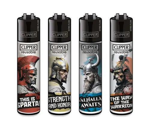 Clipper Feuerzeug 4er Set FFX Warriors