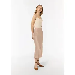 comma Maxirock Rock Leicht ausgestellter Midirock aus Satin