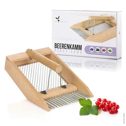 LaGreen Beerenkamm Beerenpflücker aus Holz