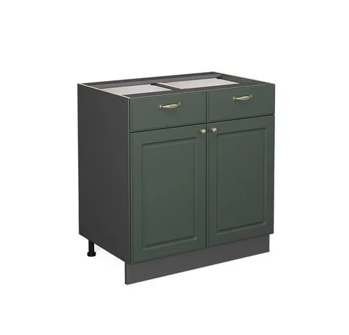 Vicco Schubunterschrank Fame-Line Anthrazit Grün-Gold in grün von Vicco