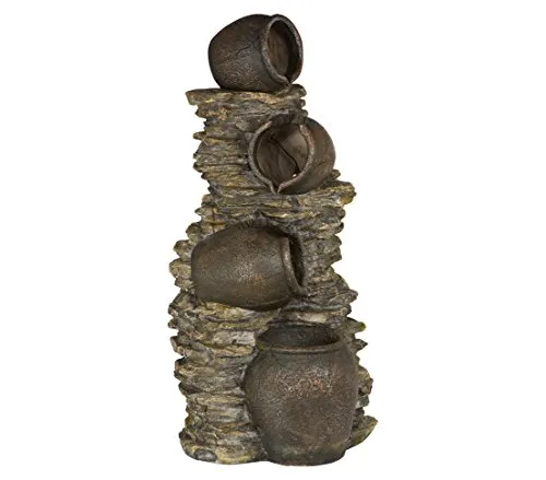 Dehner Gartenbrunnen Krüge mit LED Beleuchtung von DEHN