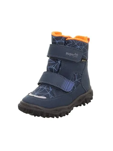 Superfit Jungen HUSKY Gore-Tex Schneestiefel - Warm gefüttert in Blau/Orange, 39 EU - Wanderschuhe mit GORE-TEX Membrane: wasserdicht und atmungsaktiv. Ideal für kalte Tage, mit herausnehmbarer Einlegesohle und reflektierenden Details für bessere Sichtbarkeit.