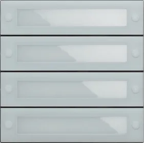 Gira 5539000 Ruftastenmodul mit Inbetriebnahme-Taste - 4-fach Ruftastenmodul für einfache Funktionsänderungen, vandalismussicher und kratzfest. Ideal für die Gebäudesicherheit im Garten- und Sicherheitsbereich.