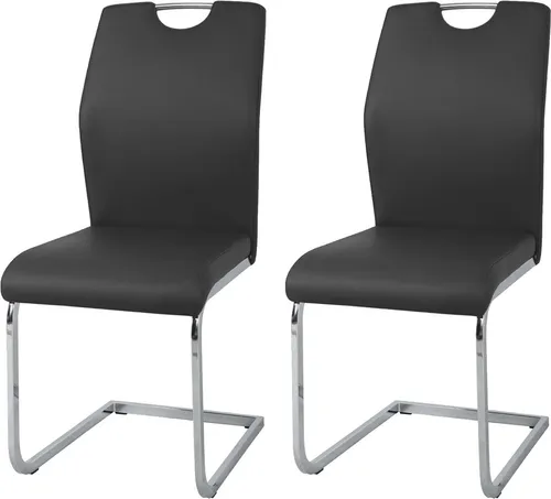 HTI-Line Freischwinger Schwingstuhl 2er-Set Nelly in schwarz von HTI-Line