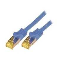 M-CAB Patch-Kabel RJ-45 M bis M 5 m SFTP PiMF CAT 7 halogenfrei geformt ohne Haken Blau (3783)