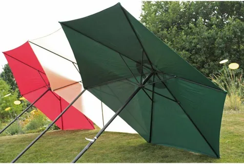 Garden-Pleasure Sonnenschirm 504356, rund, Ø 300cm, creme - Sonnenschirm für Garten und Terrasse mit Kurbelsystem zum einfachen Öffnen und Schließen. Witterungsbeständiger Polyesterbezug schützt vor UV-Strahlen.