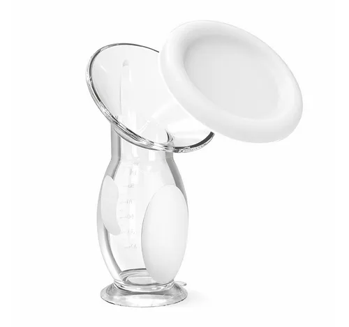 COOL-i ® Handmilchpumpe Manuelle Silikon Milchpumpe 110 ml BPA frei, tragbar, leise, Milchauffangbehälter, leicht zu reinigen