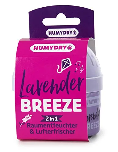 HUMYDRY Mini 75 g MIX – Luftentfeuchter und Raumduft – Nimmt Feuchtigkeit auf und neutralisiert Gerüche – Düfte: Lavendel und Cotton Fresh – Für bis zu 8 m²