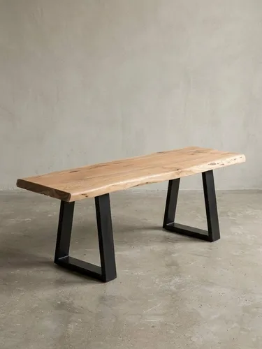KADIMA DESIGN Sitzbank Esszimmer-Bank GAYA Baumstamm Massivholz Akazie 160 x 45 x 40 cm, (mit Baumkante, Holzbank im Landhaus-Stil), Robuste Naturholz Küchenbank mit hoher Stabilität, Echtholz Essbank