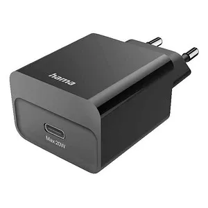 Hama Schnellladegerät USB-C PD 20 W Schwarz - Schnellladegerät für Smartphones und Tablets, lädt effizient und schonend, damit dein Gerät schnell wieder einsatzbereit ist.