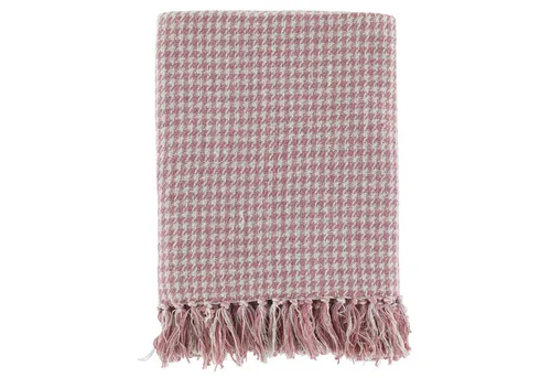 Chic Antique Plaid Rosa Decke 155 x 130 cm
