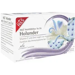 H&S Holunder mit Vitamin C und Zink 50 G - Früchte-Kräutertee mit Holundergeschmack, reich an Vitamin C und Zink, ideal zur Stärkung des Immunsystems. Genießen Sie täglich 2 Tassen für Ihr Wohlbefinden!