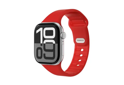 Vonmählen Classic Band 2 - Rotes Gurtband für Apple Watch - Sandalen und Accessoires, stilvolles rotes Gurtband für Apple Watch 42/44/45, verleiht Ihrem Look eine persönliche Note.