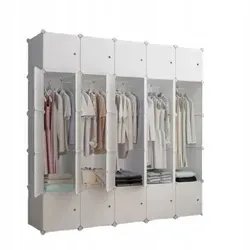 Modularer Kleiderschrank Groß Weiß XXL