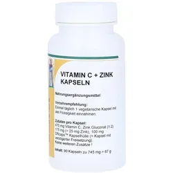 Vitamin C+zink 25 mg Kapseln 90 St