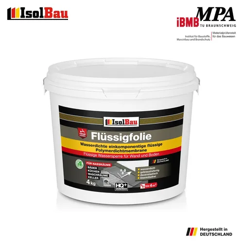 Flüssigfolie 4 kg Dichtfolie Duschabdichtung Abdichtfolie Bad Dusche Küche