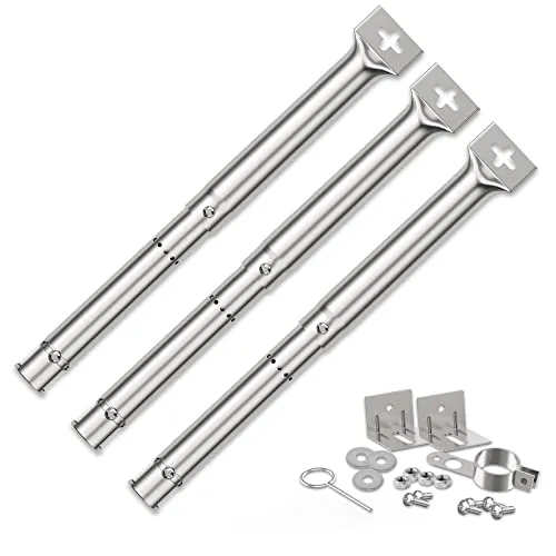 Coisien Universal-Brenner,Einstellbarer Brenner 30,8 bis 44,9 Edelstahl Zubehör für Gasgrill-Ersatzteile, Universal-Brenner für Master Forge Perfect Flame Uniflame Lowes und andere Grillgeräte (3 PC)