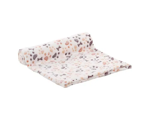 Flamingo Tierdecke Decke Kiki rechteckig weiß/schwarz/braun/hellbraun