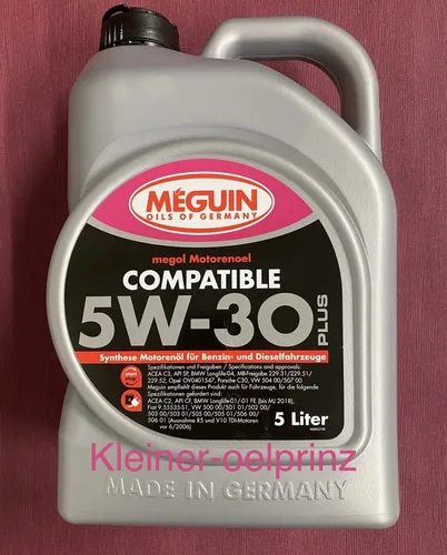Motoröl Meguin 6562 megol Compatible SAE 5W-30 Plus 5 Liter